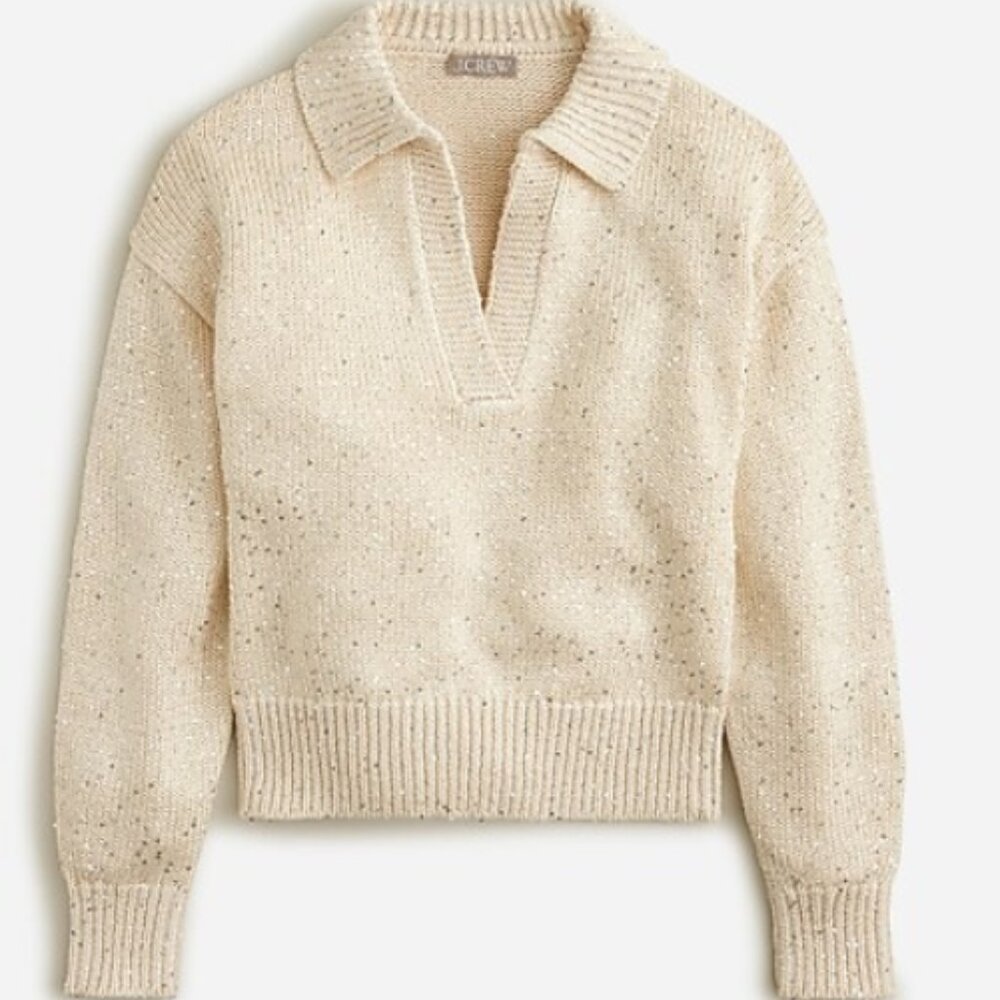 JCrew Sequin sweater-polo